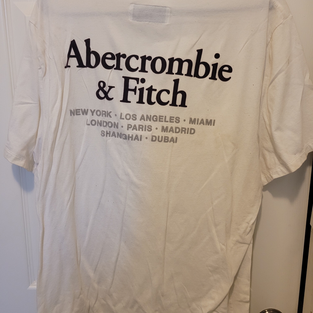 Abercrombie & Fitch White Men's Shirt